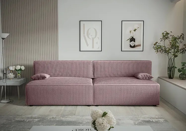 Wrzosowa rozkładana sofa G3-F02