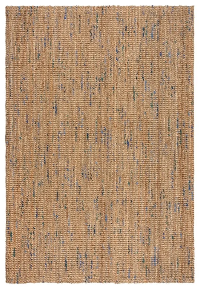 Niebiesko-naturalny dywan z juty tkany ręcznie 120x170 cm Jute Boucle Blue – Flair Rugs