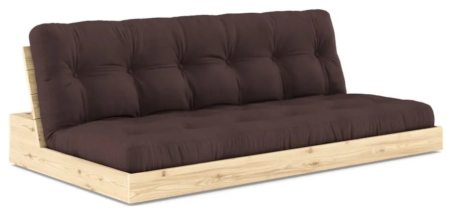 Ciemnobrązowa rozkładana sofa 196 cm Base – Karup Design