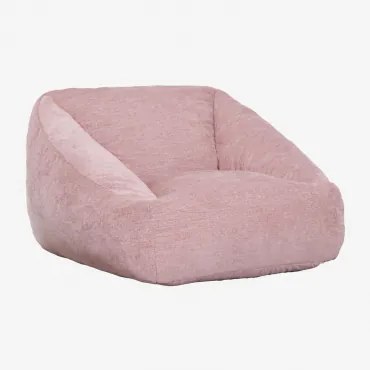 Pufa Fotel Tapicerowany Thiago ↔︎ 110 Cm & Kwarc Różowy Chenille - Sklum