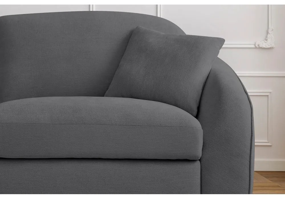 Ciemnoszara rozkładana sofa 235 cm Cezanne – Bobochic Paris