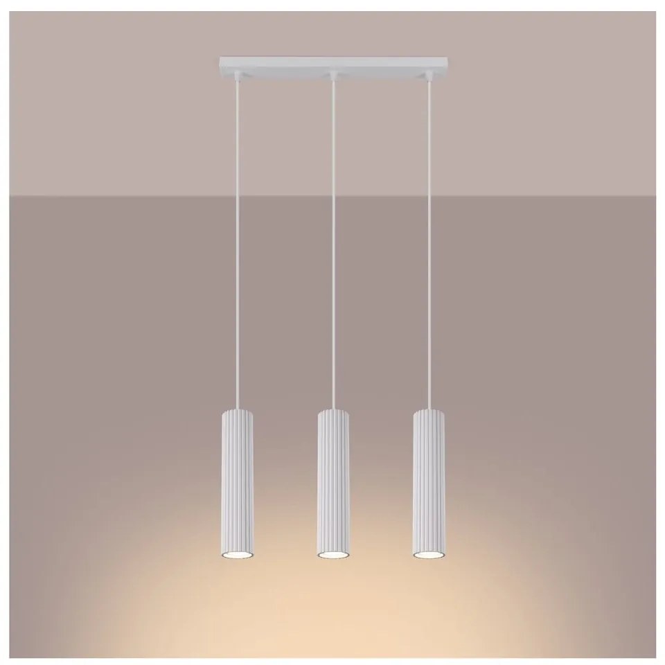 Biała lampa wisząca Gleam – Sollux