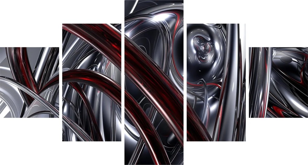 Obraz szarej abstrakcji (125x70 cm)