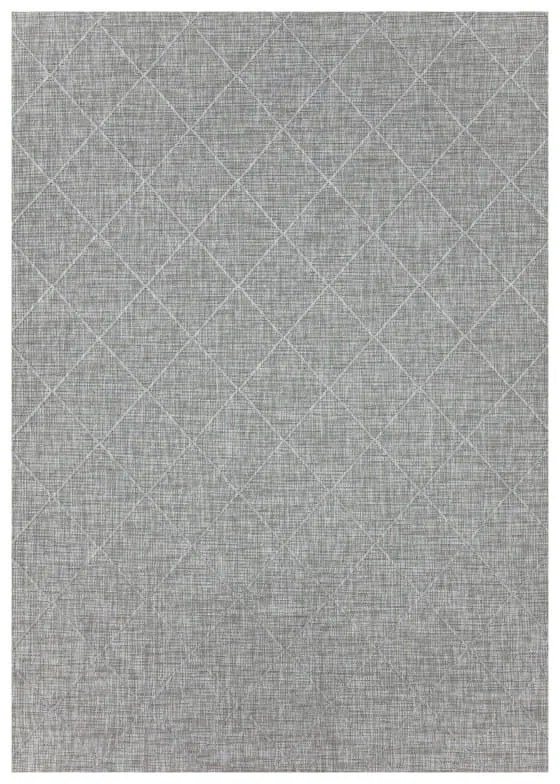 Dywan zewnętrzny Zagora Romby szary 200 cm x 290 cm
