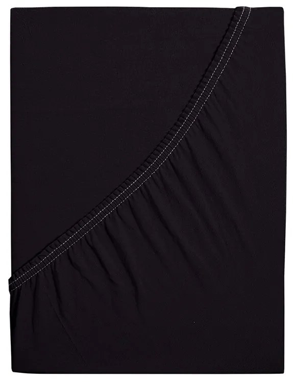 4Home prześcieradło jersey Ideal czarny, 70 x 140 cm