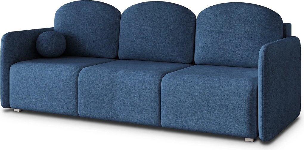 Masseno Sofa SUVI III z funkcją spania i pojemnikiem na pościel, Rozkładana sofa - Niebieski, NEVE 77
