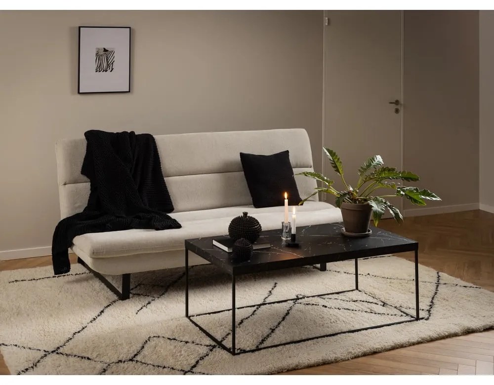 Biała rozkładana sofa 200 cm Arbonne – Actona