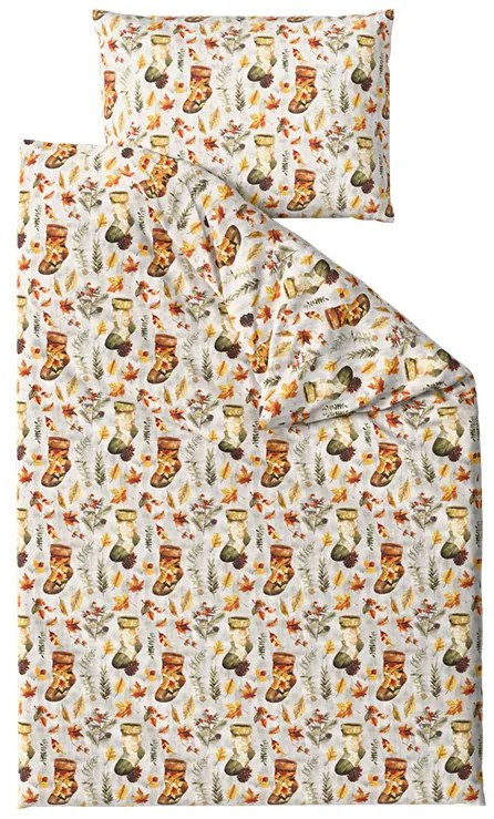 PrzytulneMieszkanie.pl PrzytulneMieszkanie.pl Bawełniana pościel AUTUMN SOCKS kolorowa Rozmiar pościeli: 70 x 90 cm | 140 x 200 cm