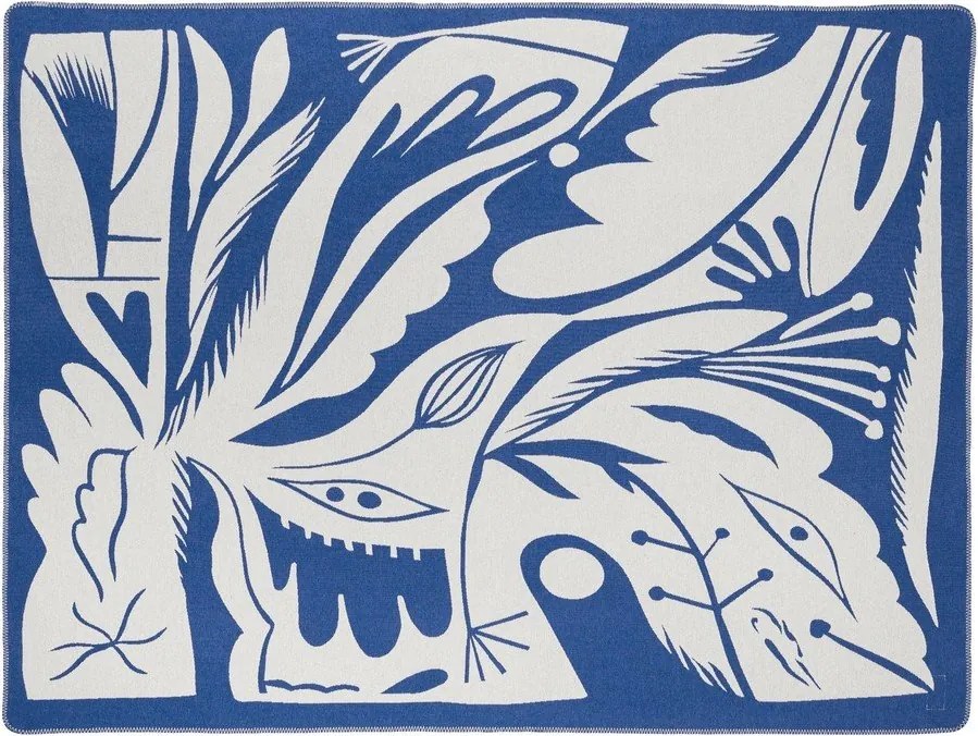 Niebieski koc 165x200 cm Lino – noo.ma