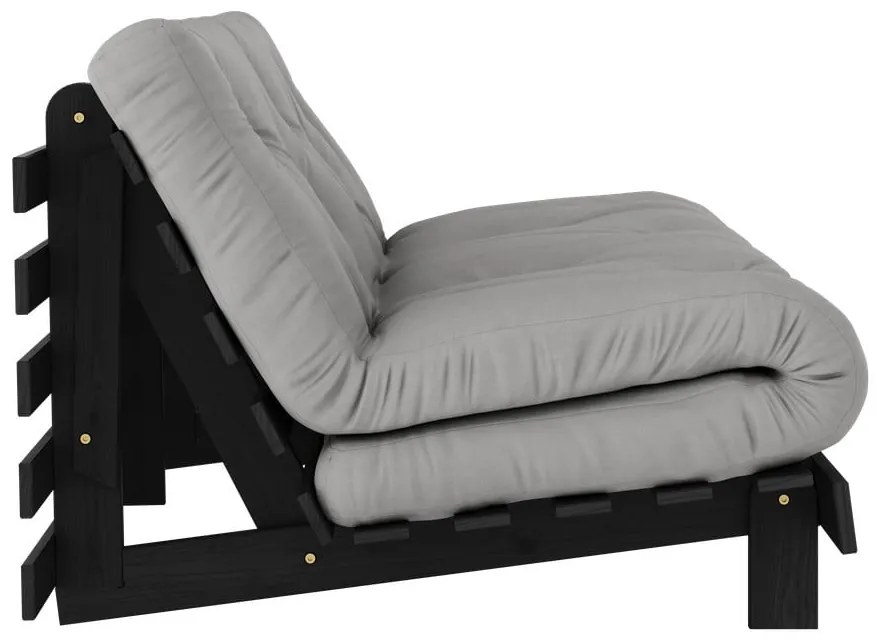 Szara rozkładana sofa 160 cm Roots Black Night – Karup Design