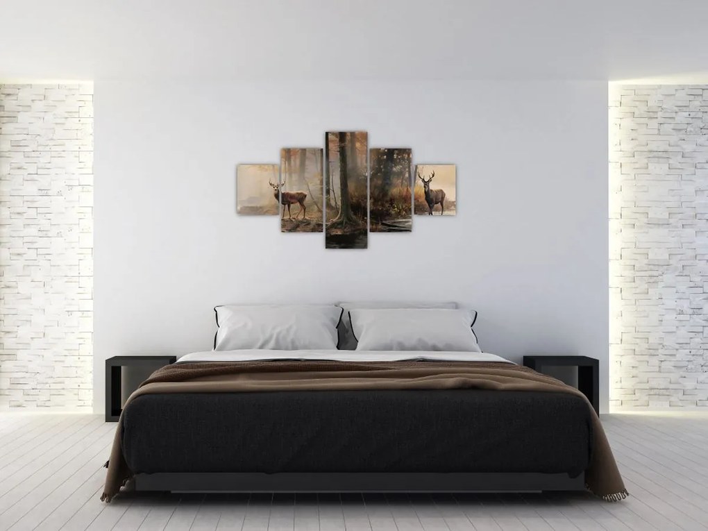 Obraz - Obraz dzikiej przyrody w stylu vintage (125x70 cm)