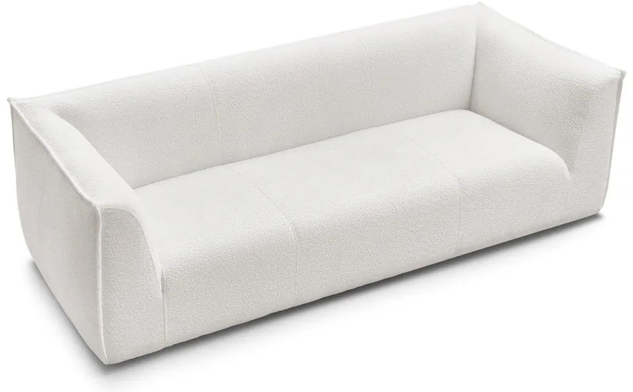 Biała sofa z materiału bouclé 242 cm Giorgia – Bobochic Paris