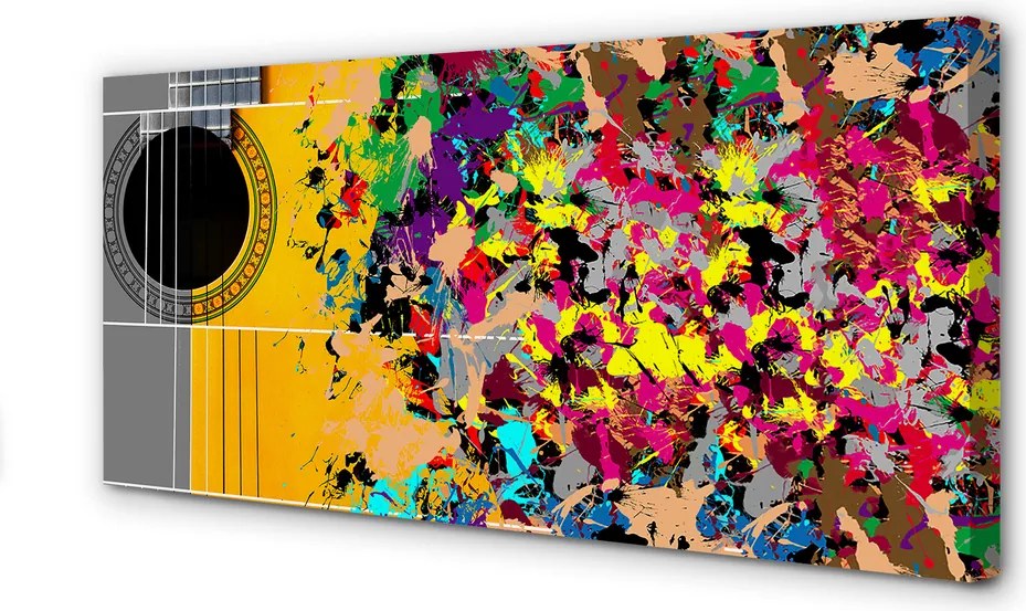 Zdjęcie na płótnie Artystyczna Gitara W Barwach