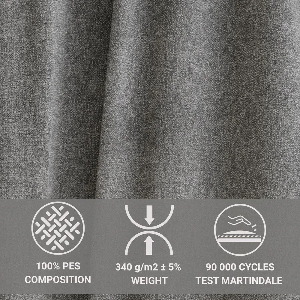 Szary rozkładany/ze schowkiem narożnik z tkaniny szenilowej (lewostronny/z szezlongiem) Maze – Maison de Rêve