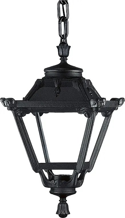 Lampa sufitowa INDURA MINI 4 w stylu klasycznym - wys. 74 cm - E27 42W - ?ywica - IP55 - czarna