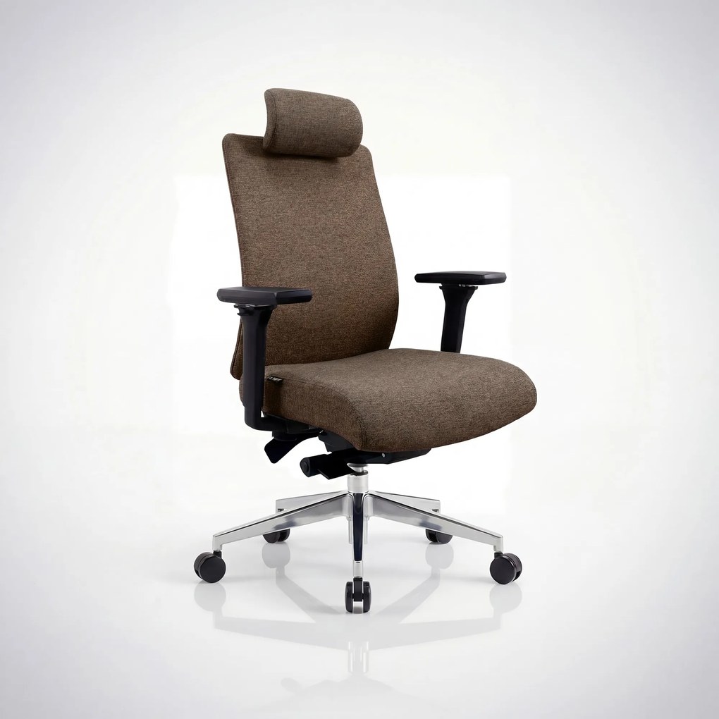 Fotel biurowy ergonomiczny brązowy VECTOR