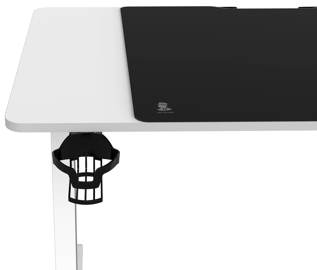 Biurko z elektryczną regulacją wysokości białe, 1100x720x600 mm: EGON