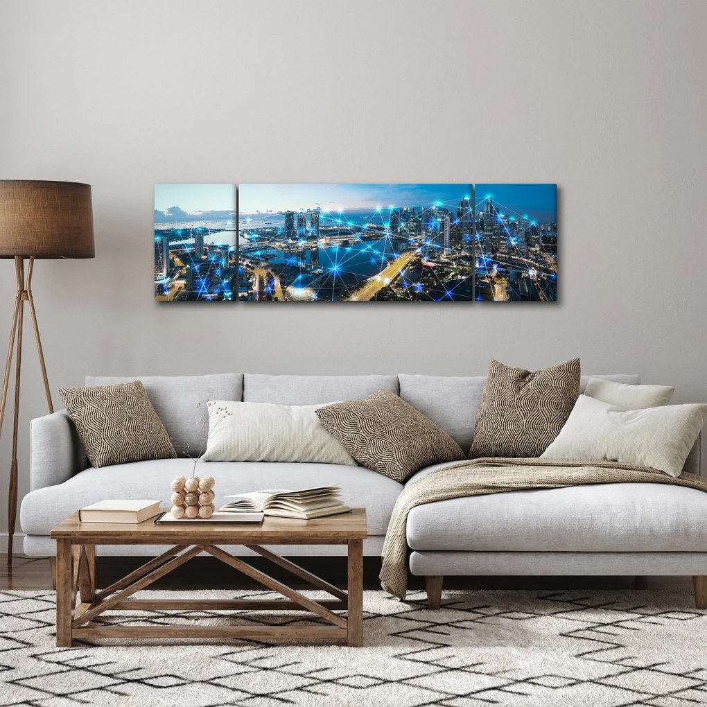 Obraz - Sieć miejska (170x50 cm)