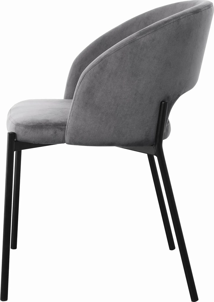 Krzesło do jadalni z tkaniny aksamitnej K455