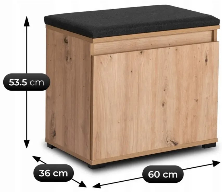 Nowoczesna szafka na buty z siedziskiem 60 cm F2-R49