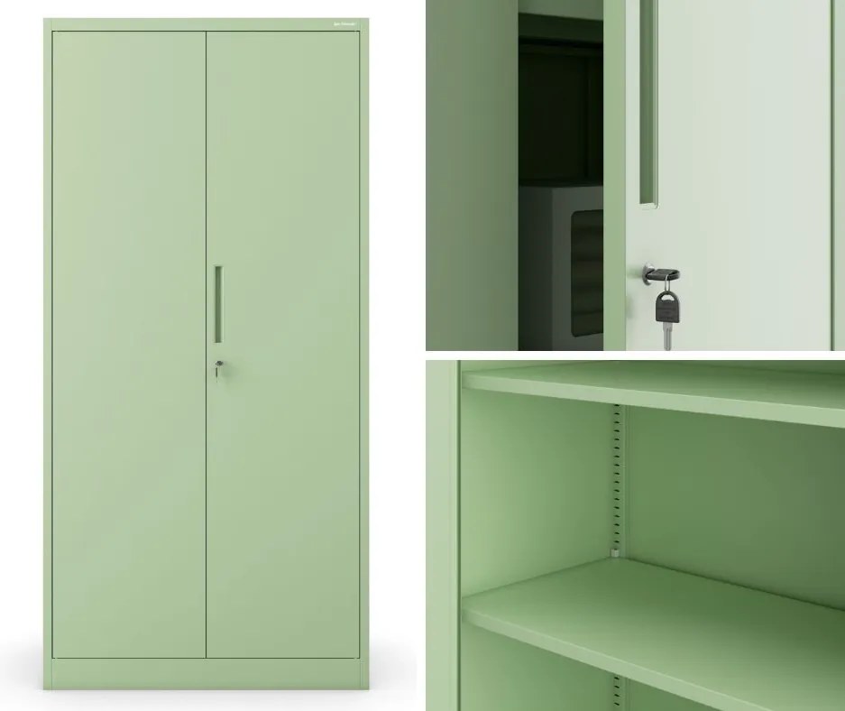 Szafa biurowa Fresh Style Jan 90x40x185 cm pastelowy zielony