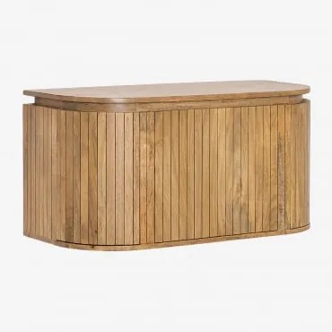 Zestaw Wiszących Mebli Łazienkowych Z Drewna Mango Analis Drewno Mango & Without Sink & Bezlusterkowiec & Bez Kranu - Sklum