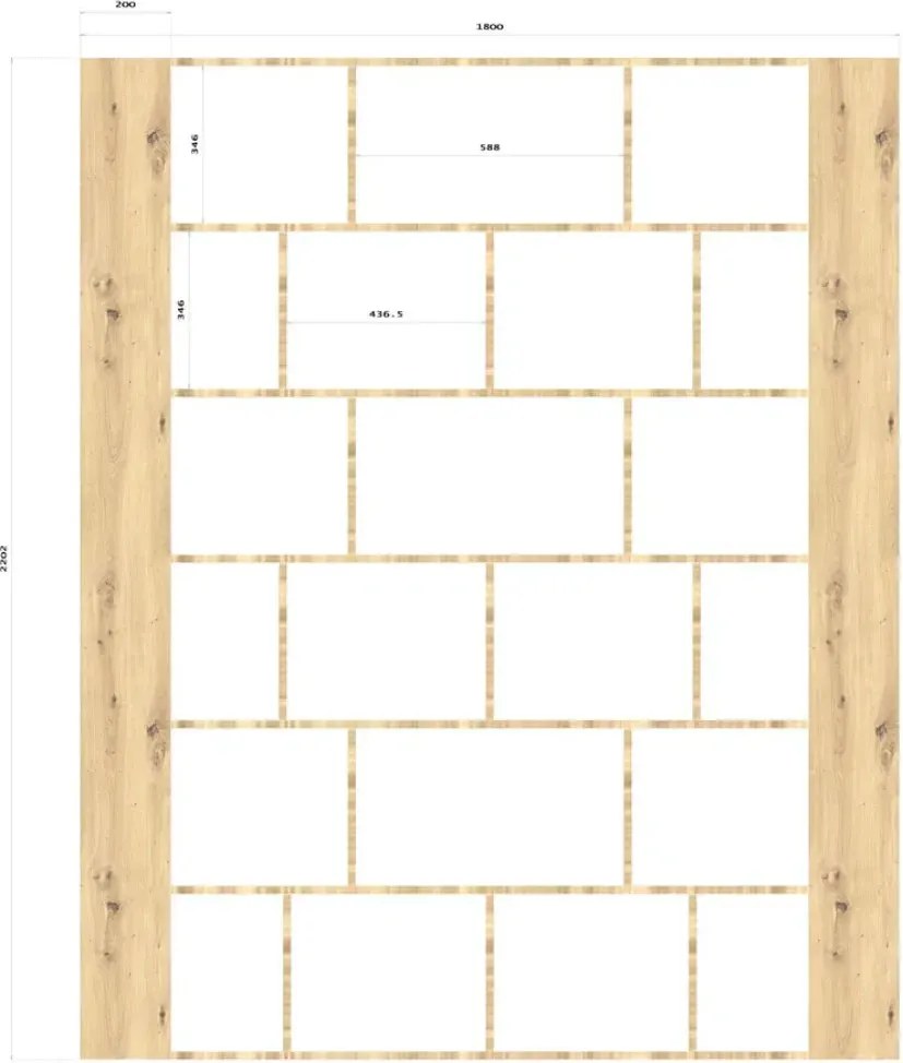 Biała duża biblioteczka regał na książki do salonu E8-E68