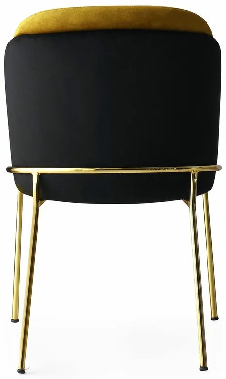 Zestaw krzeseł do jadalni Dore Gold and Gold, 4 szt., 4 szt.
