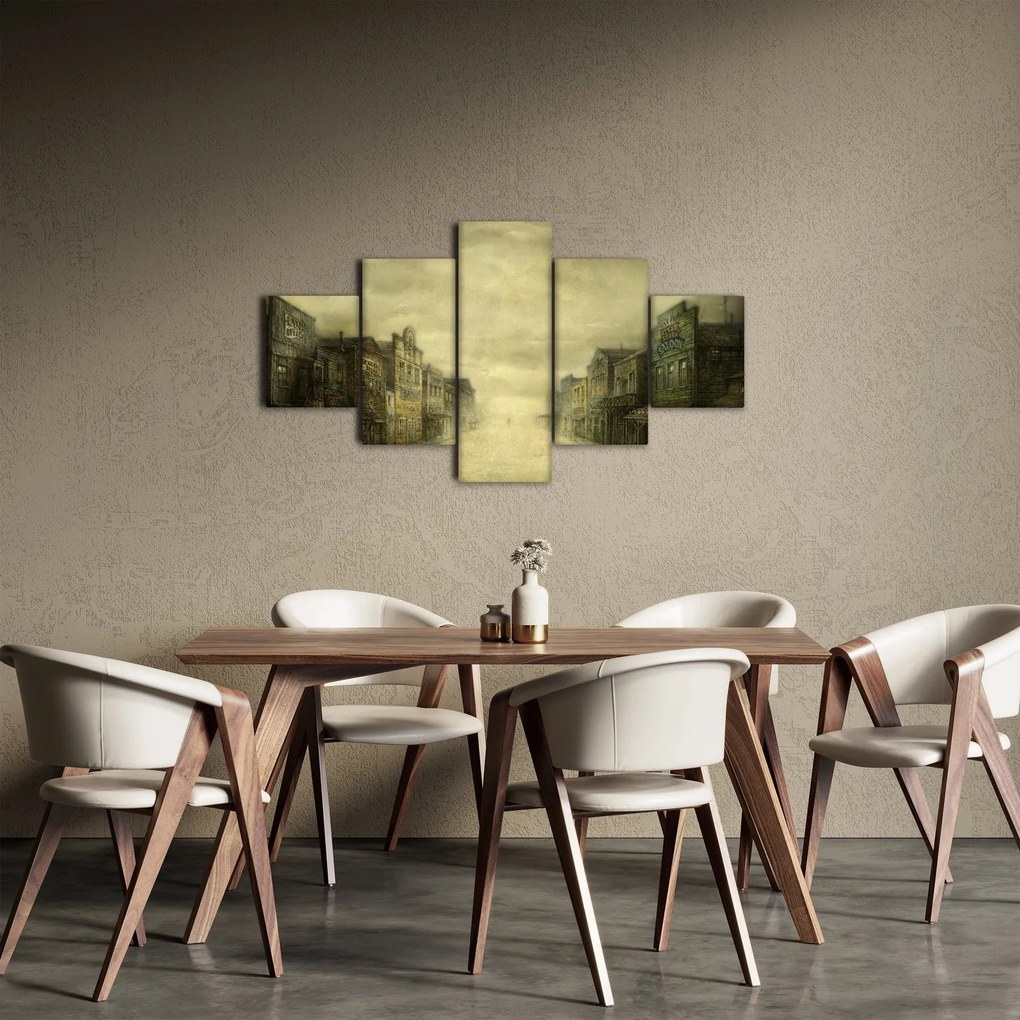 Obraz westernowego miasteczka (125x70 cm)