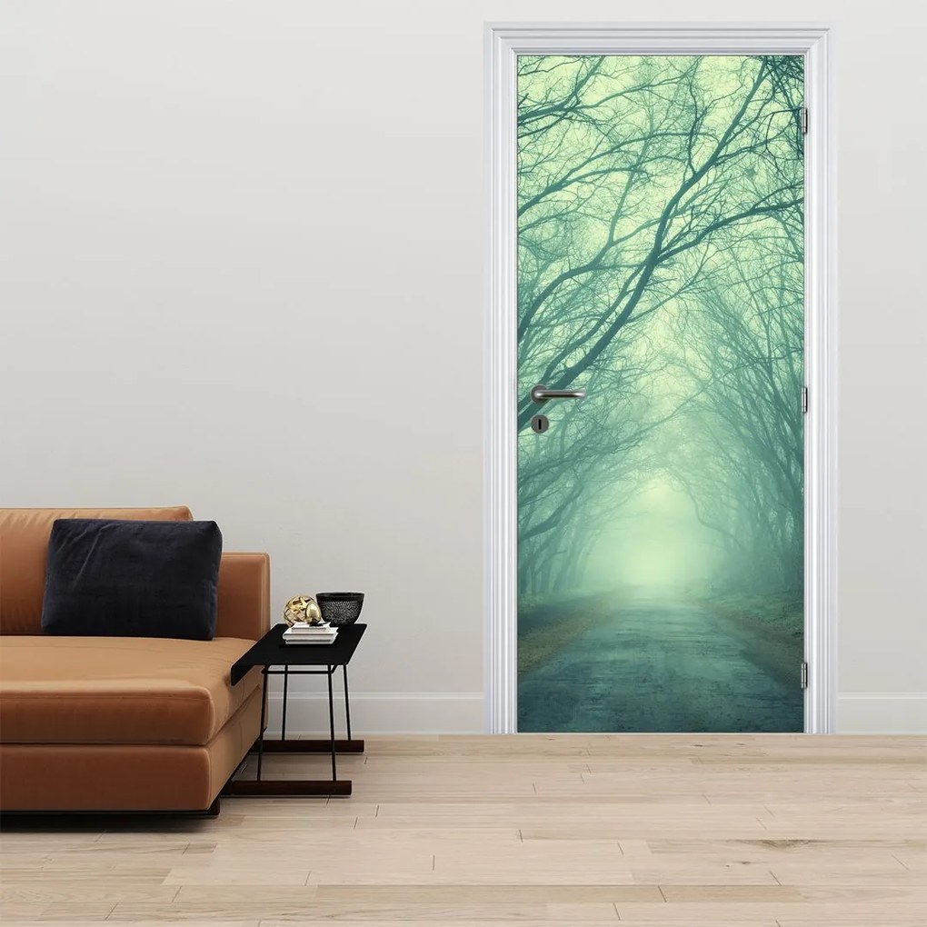 Fototapeta na drzwi - Ścieżka z alejek drzew (95x205cm)