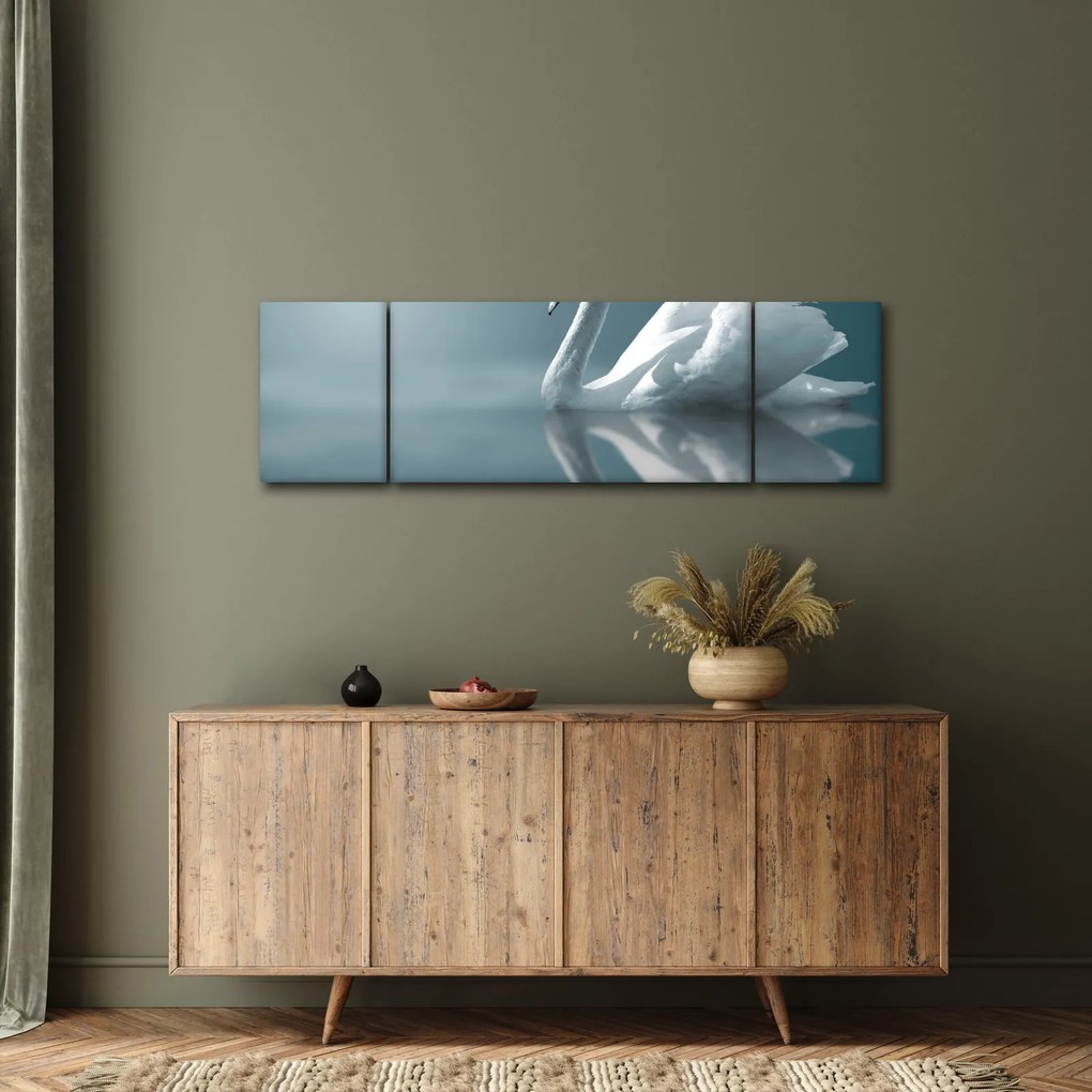 Obraz - Biały łabędź (170x50 cm)