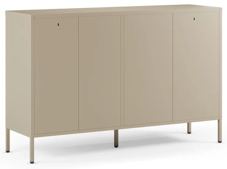 Kremowa metalowa komoda 140x90x40 cm Fayna – Marckeric