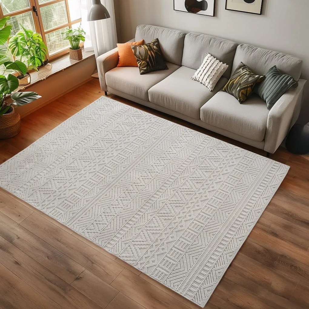 Dywan nowoczesny Helix Boho kremowy 160 cm x 230 cm