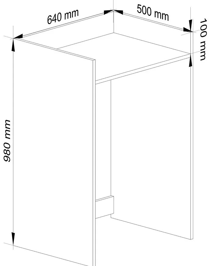 Minimalistyczna szafka nad pralkę dąb sonoma H2-R09