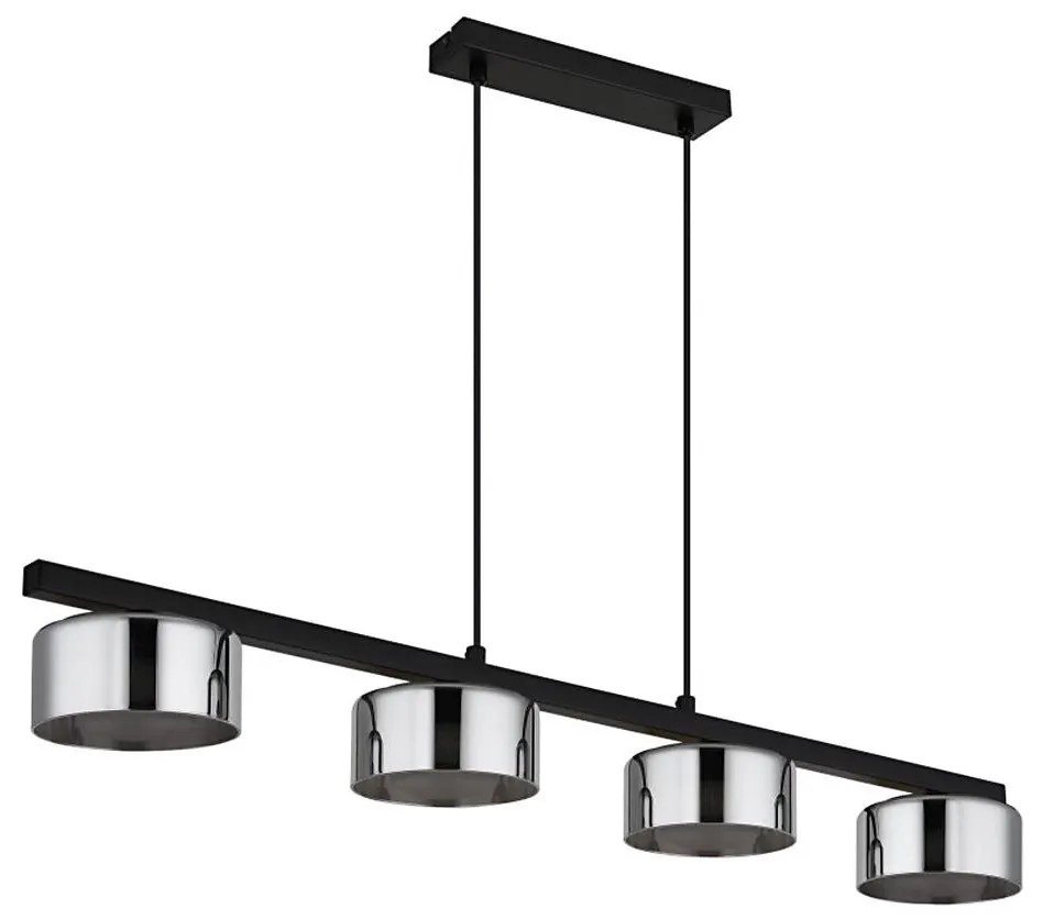Globo 16055-4HS - LED Żyrandol na lince HIGGINS 4xGX53/6W/230V dymny/czarny