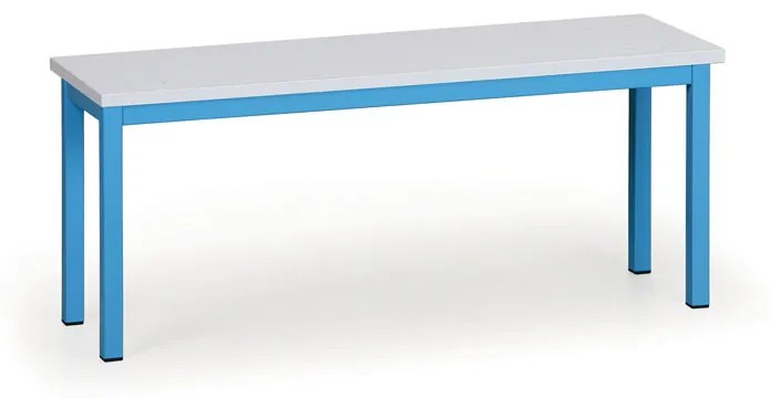Ławka do szatni, siedzisko - listwy, długość 1000 mm, niebieska