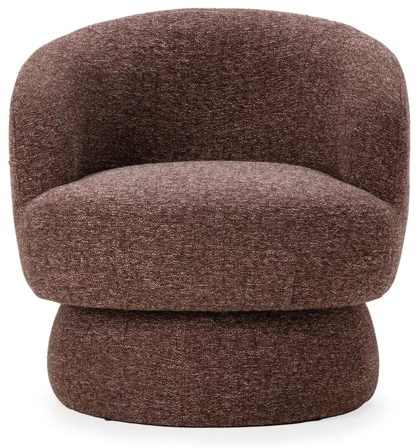 Fioletowy/brązowy obrotowy fotel Dali – MOME
