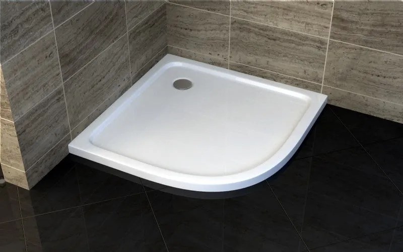 Brodzik prysznicowy półokrągły akrylowy90 x 90 cm z zestawem odpływowym