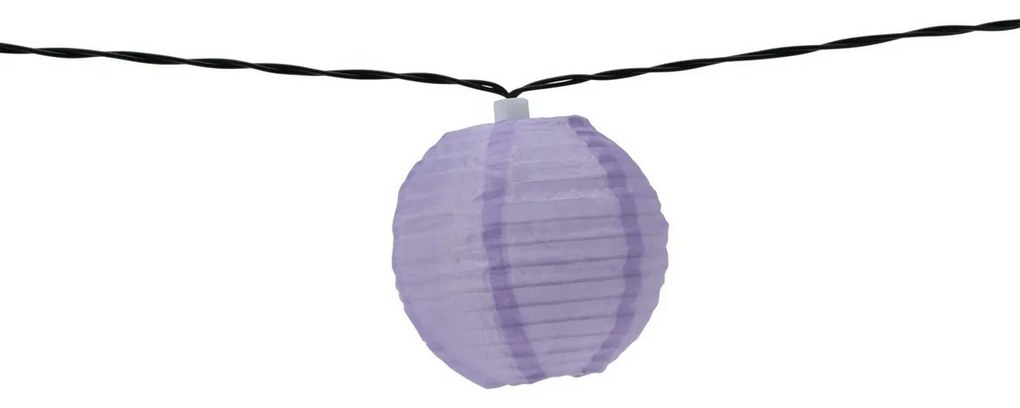 ProGarden Łańcuch słoneczny z kolorowymi lampionami LED, 3 m, ciepła biała