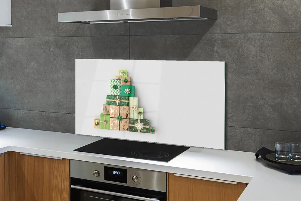 Panel szklany do Kuchni Bożonarodzeniowe Prezenty