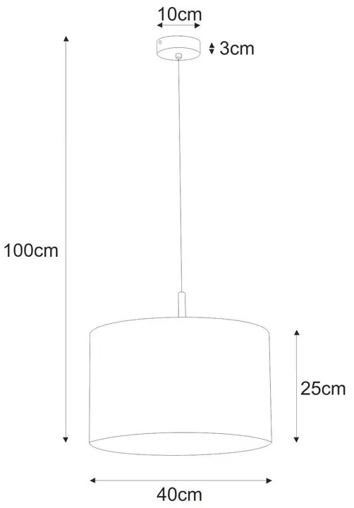 Czarna nowoczesna lampa wisząca abażurowa - S963 W2-D27