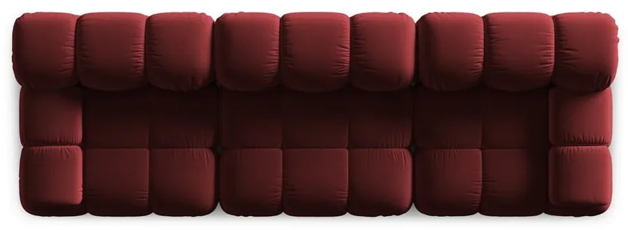 Czerwona aksamitna sofa 282 cm Bellis – Micadoni Home