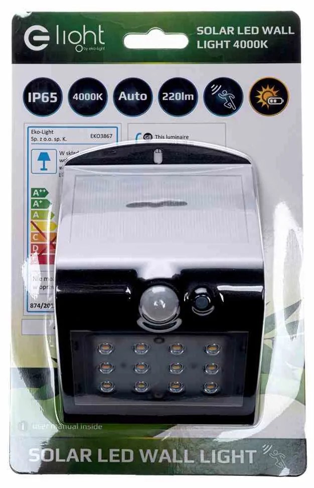 Lampka Solarna Butterfly Czarna 1,5W