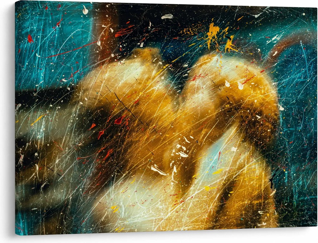 Obraz - Całujące się anioły (70x50 cm)