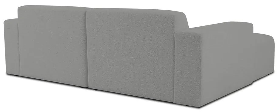 Szary narożnik z materiału bouclé (lewostronny) Roxy – Scandic