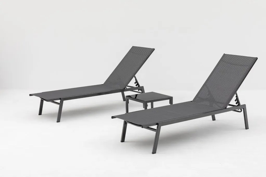 Doppler Mare zestaw leżaków + stół, antracyt/szary