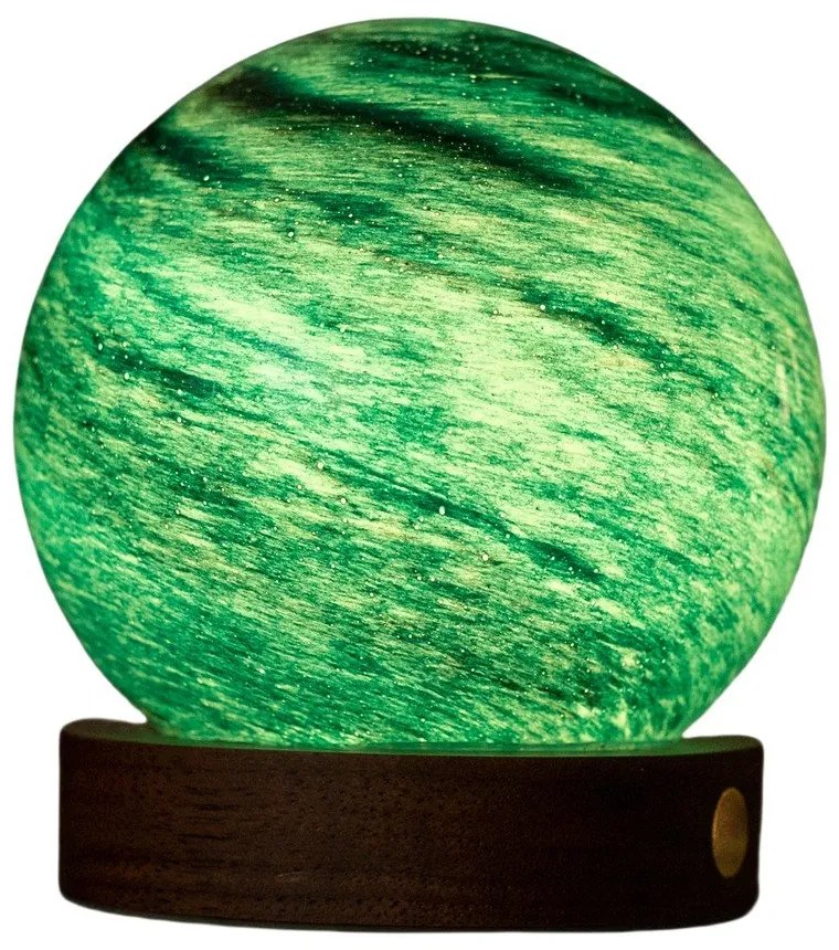 Ciemnobrązowa/w ciemnym naturalnym kolorze dekoracja świetlna na USB ø 8 cm Stellar Ocean – Gingko