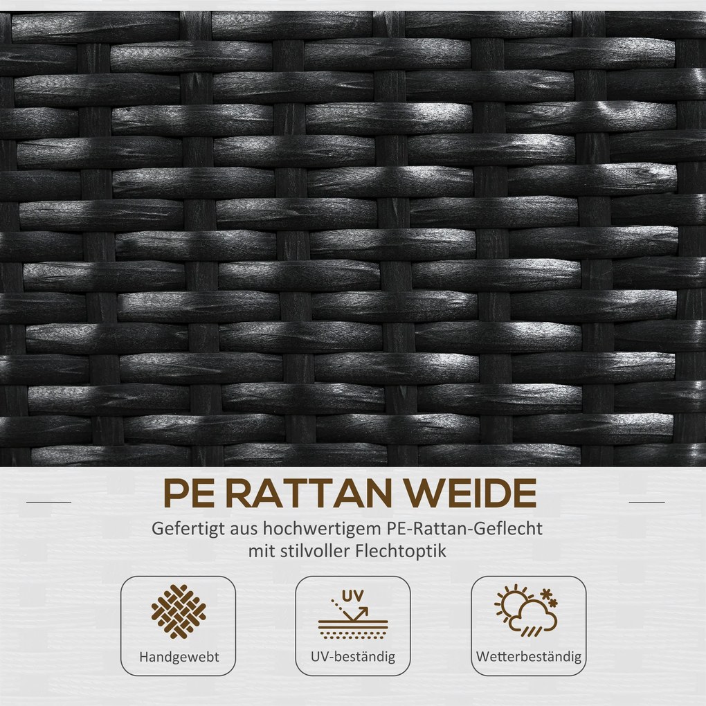 Outsunny Donica na kwiaty z ramką, doniczka na kwiaty, odporna na warunki atmosferyczne, 103 cm x 103 cm x 29 cm, Brązowa