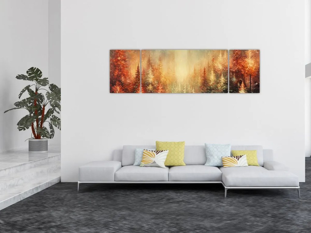 Obraz - Malowanie lasów (170x50 cm)