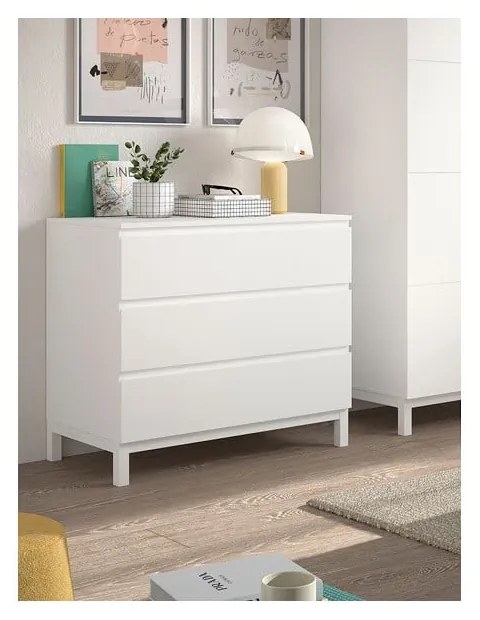 Biała komoda dziecięca 99x89x57 cm Eva – Vipack
